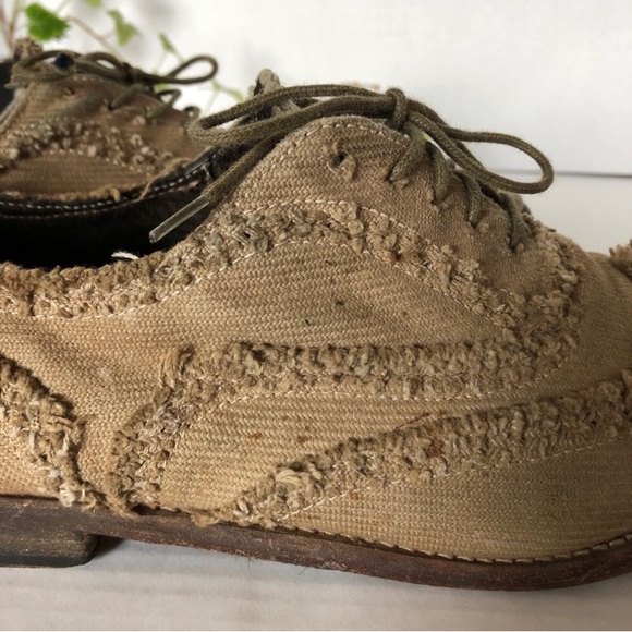 Paul Smith Distressed Corduroy Wingtip Oxfords - Picture 5 of 8